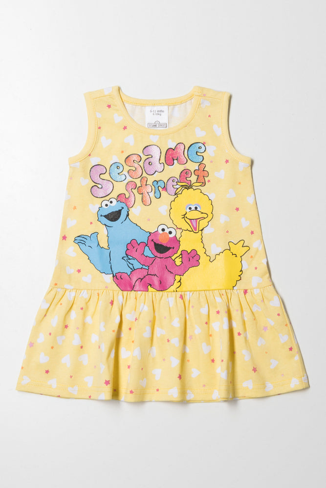 Bargain Blast elegant dressSesame Street Dress Yellow