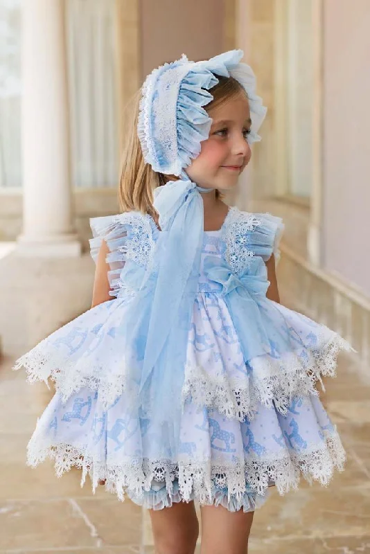 Midnight Sale party-ready dressBaby Blue Rocking Horse