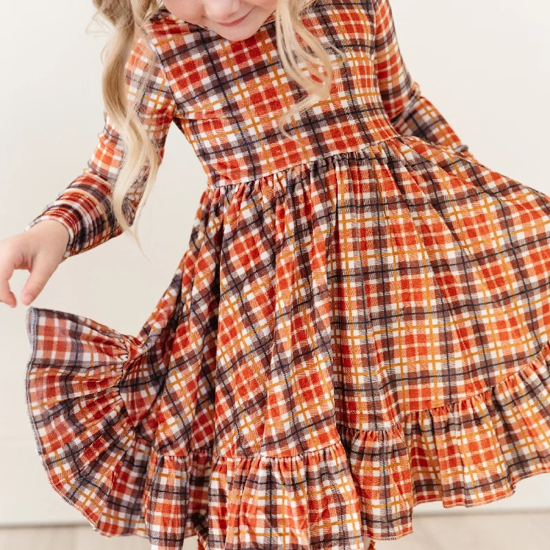 Mega Sale layered dressHarvest Plaid Velvet Charm Dress