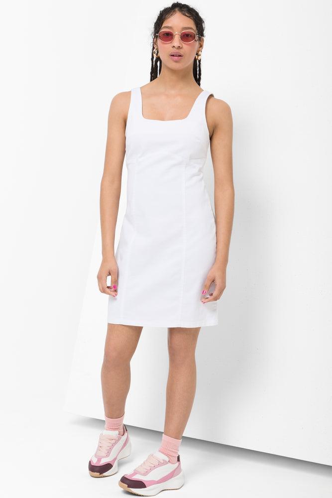 YEAR-End Sale fitted cocktail dressBodycon Denim Dress Cream