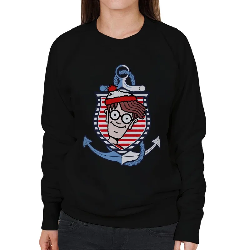 relaxed fit sports hoodieWhere's Wally Anchor Women's Sweatshirt