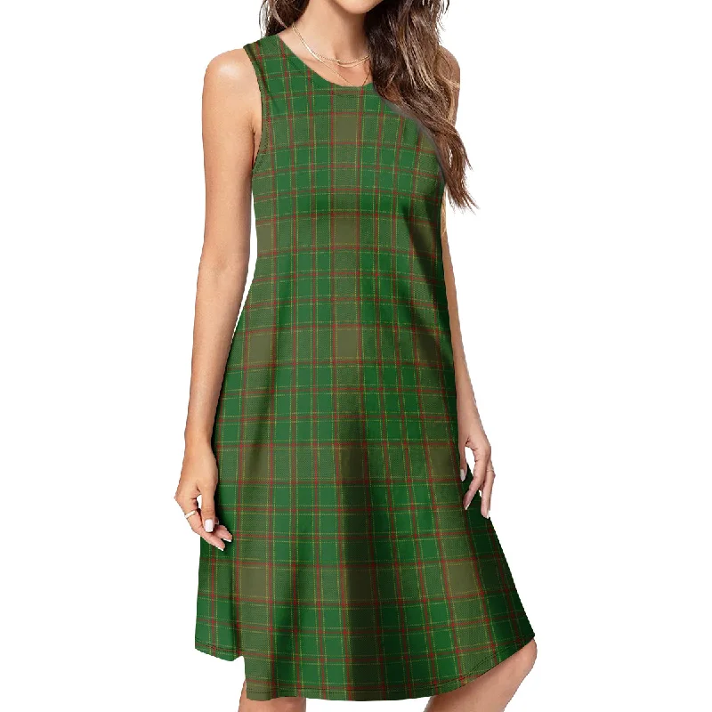 Limited Time Discount Terry Tartan Womens Casual Dresses