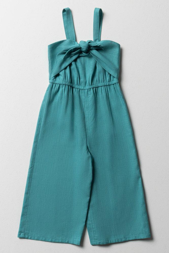Crazy Deals summer dressBow Jumpsuit Teal