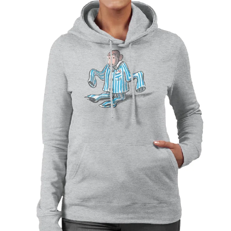 Deep Discounts cozy pullover hoodieCurious George Pajamas Too Big Women's Hooded Sweatshirt