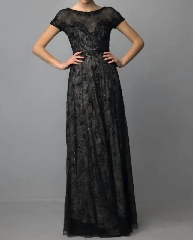 draped dressLace Dress In Black