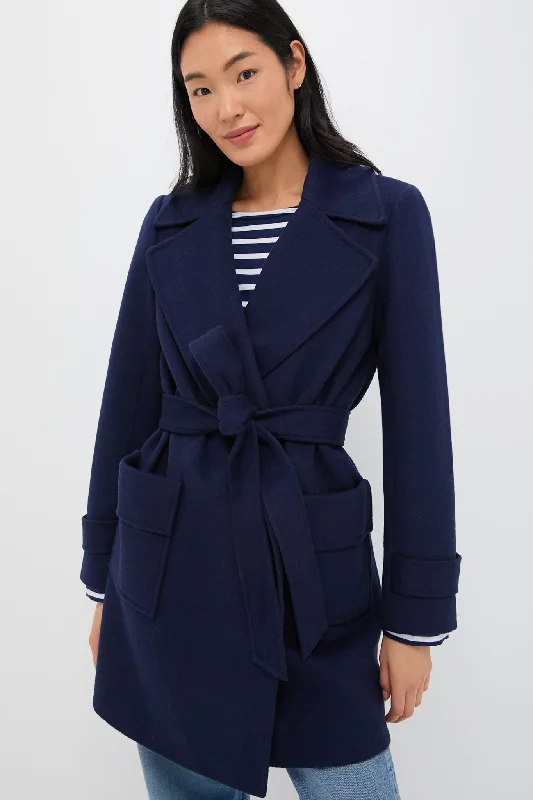 Unbeatable Prices vintage coatNavy Wool Ives Wrap Coat