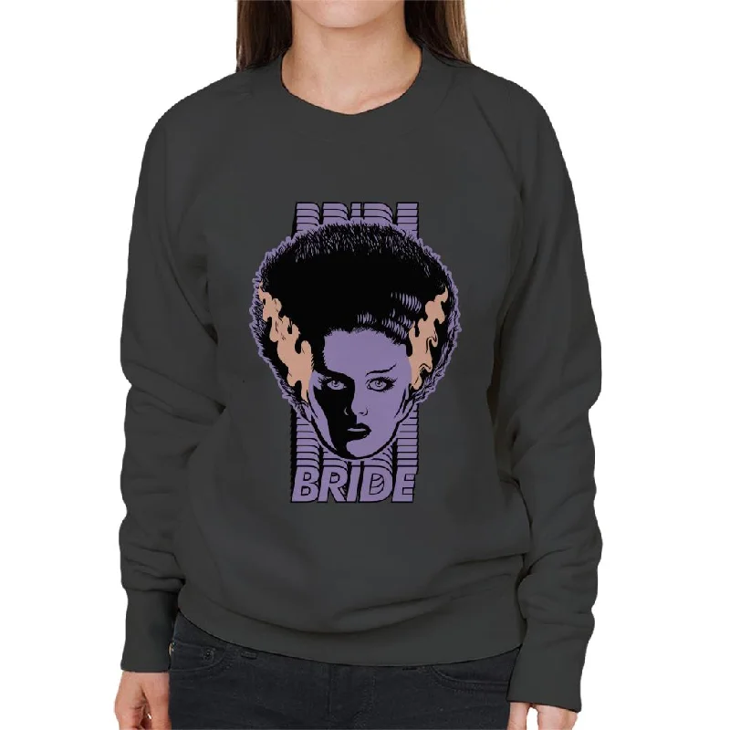 sleek sports hoodieBride Of Frankenstein Character Head Women's Sweatshirt