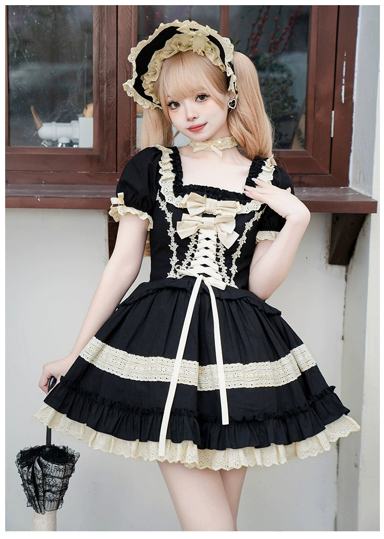 Price Break layered dress(BFM)With PUJI~Chapter Seven~Spring Cotton Lolita OP Dress Doll-Like Dress