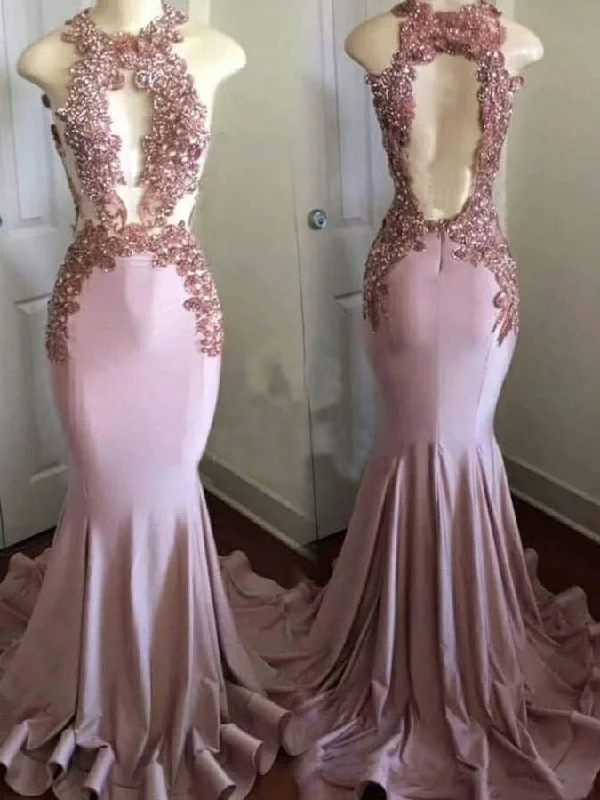 Best Seller Open Back Prom Dresses Scoop Mermaid Trumpet Short Train Sparkly Prom Dress JKL1159 Best Seller Open Back Prom Dresses Scoop Mermaid Trumpet Short Train Sparkly Prom Dress JKL1159