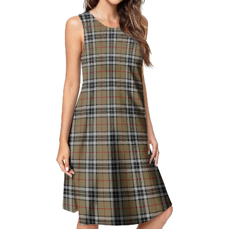 Instant Discount Thomson Camel Tartan Womens Casual Dresses