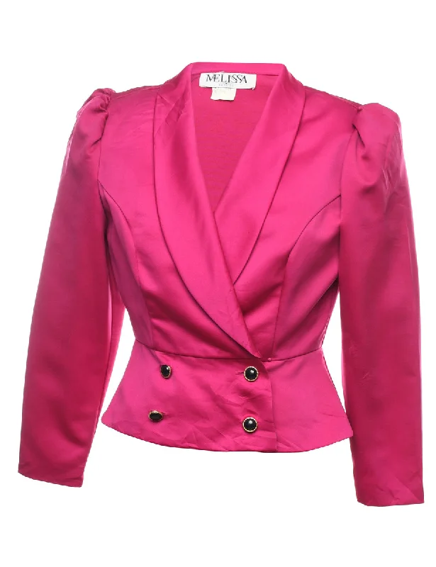 Act Fast oversized trench coatMelissa Magenta Shiny Double-Breasted Evening Jacket - M
