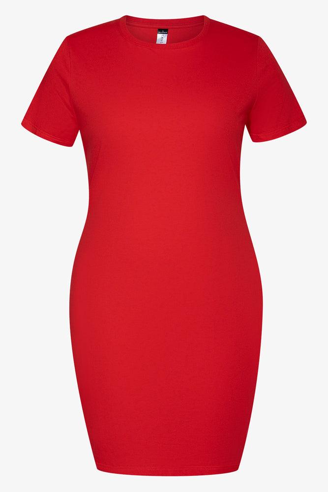 Discount Deals flowy evening dressShort Sleeve Bodycon Dress Red