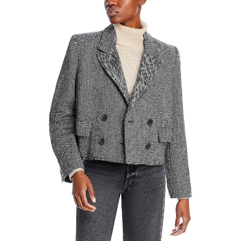 Savings Bonanza trendy casual outerwearHeritage Womens Tweed Wool Blend Two-Button Blazer