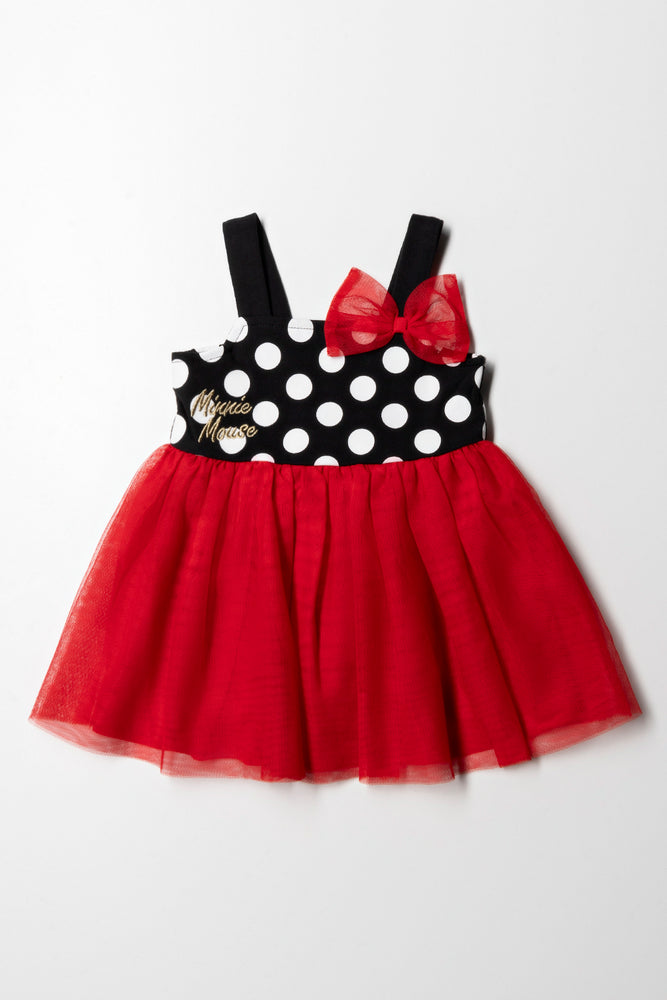 Price Drop Alert midi dressMinnie Mouse Dress With Bow Red And Black