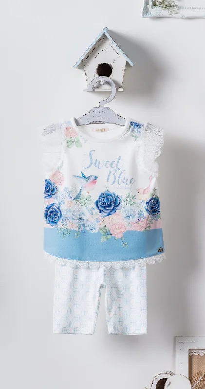 Price Drop textured dressSweet Blue Shirt and Legging Set