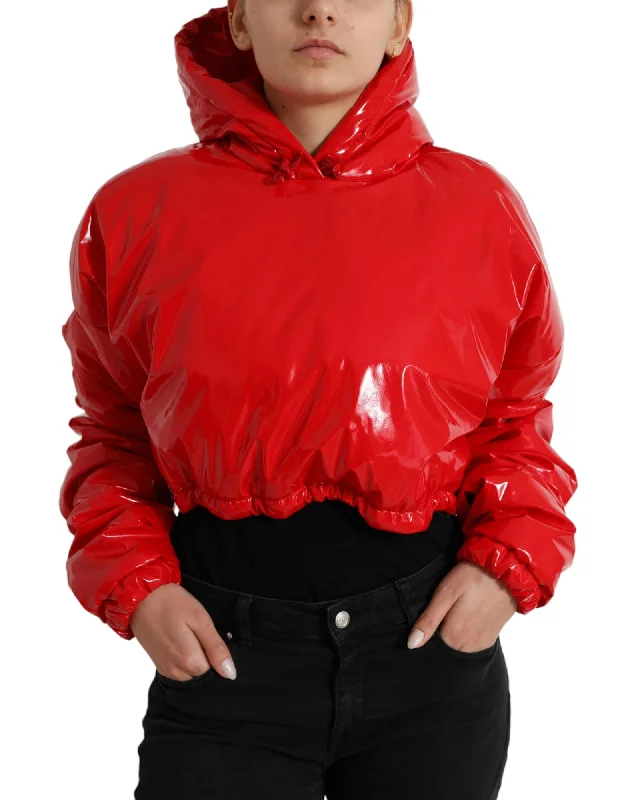 urban bomber jacketDolce & Gabbana Hooded Cropped Short Coat Jacket