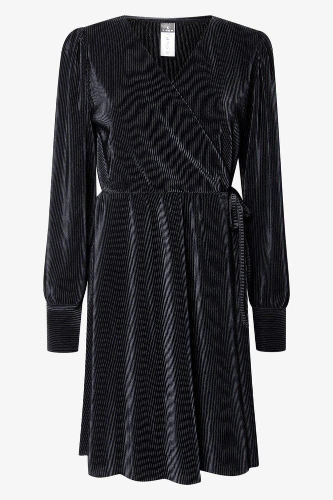 Weekend Deal comfy dressLong Sleeve Wrap Dress Black