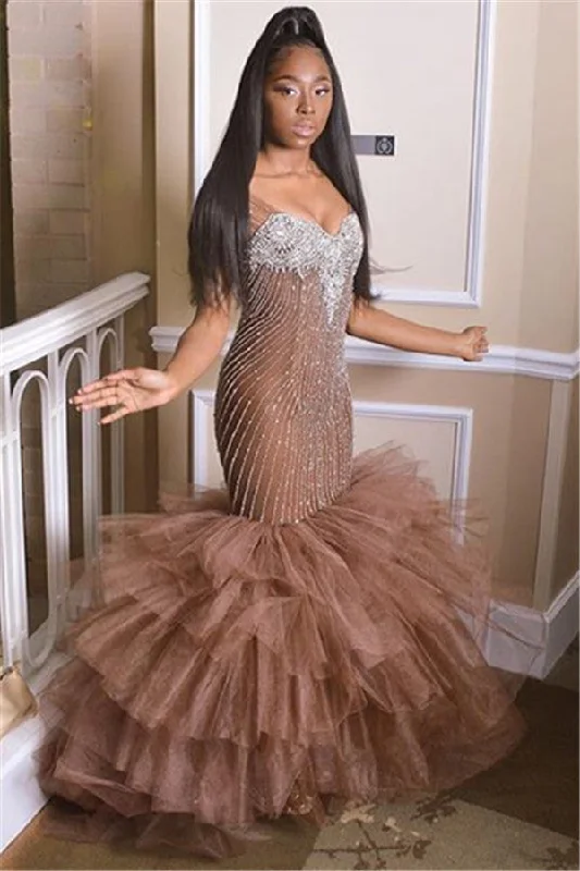 Fantastic Offers Elegant Straps Sleeveless Applique Tulle Mermaid Prom Party Gowns Fantastic Offers Elegant Straps Sleeveless Applique Tulle Mermaid Prom Party Gowns