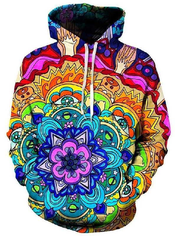 sleek zip-up hoodieMicrocosm Mandala Kids Unisex Hoodie