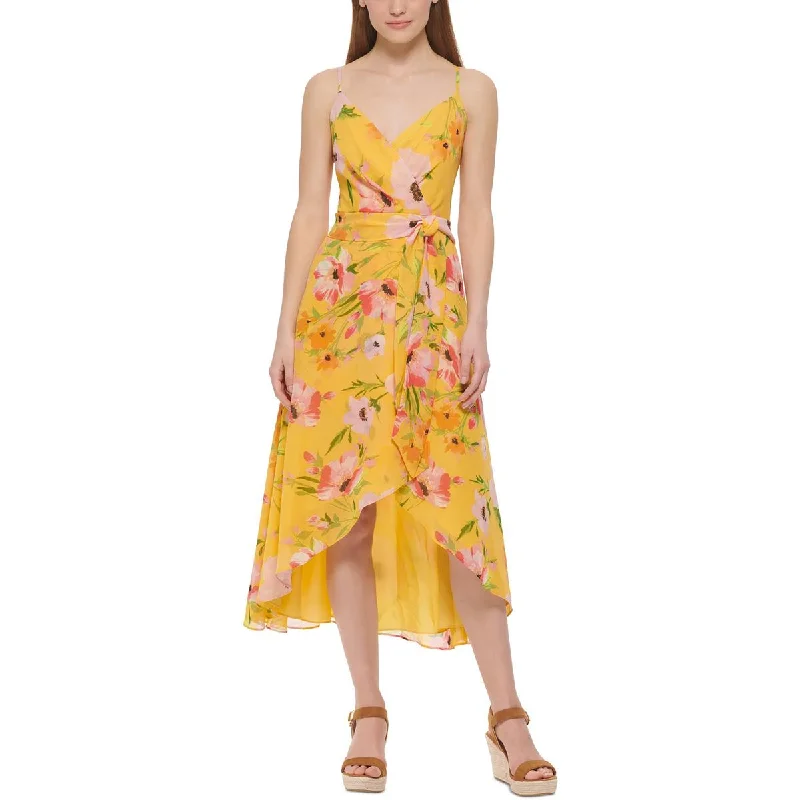 denim dressVince Camuto Womens Floral Long Maxi Dress