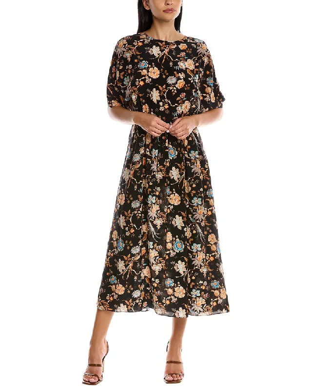 Super Bargain casual day dressLes Reveries V-Back Silk Maxi Dress