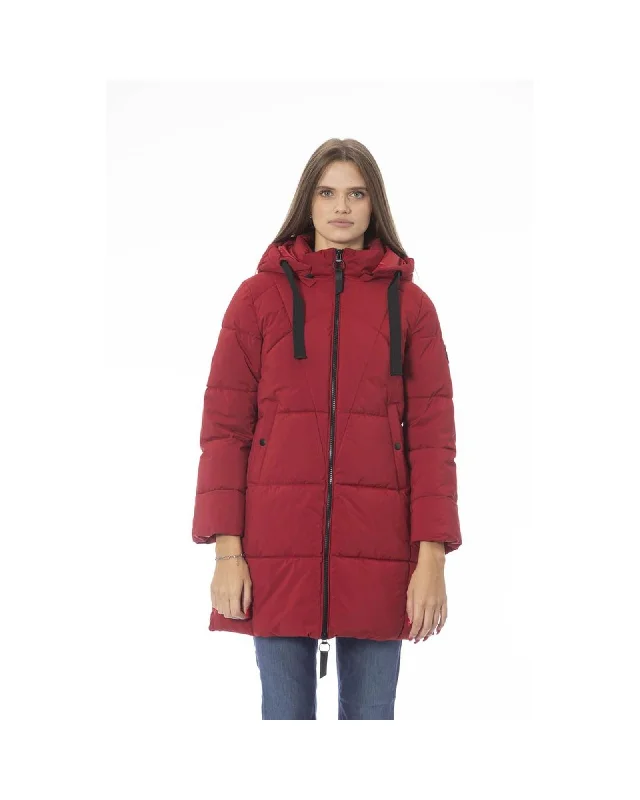 Anniversary Sale stylish lightweight coatBaldinini Trend Long Down Jacket with Threaded Pockets