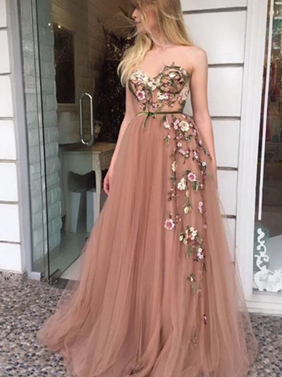 Limited Availability Beautiful Prom Dresses A-line Sweetheart Embroidery Prom Dress Long Evening Dress JKL1187 Limited Availability Beautiful Prom Dresses A-line Sweetheart Embroidery Prom Dress Long Evening Dress JKL1187