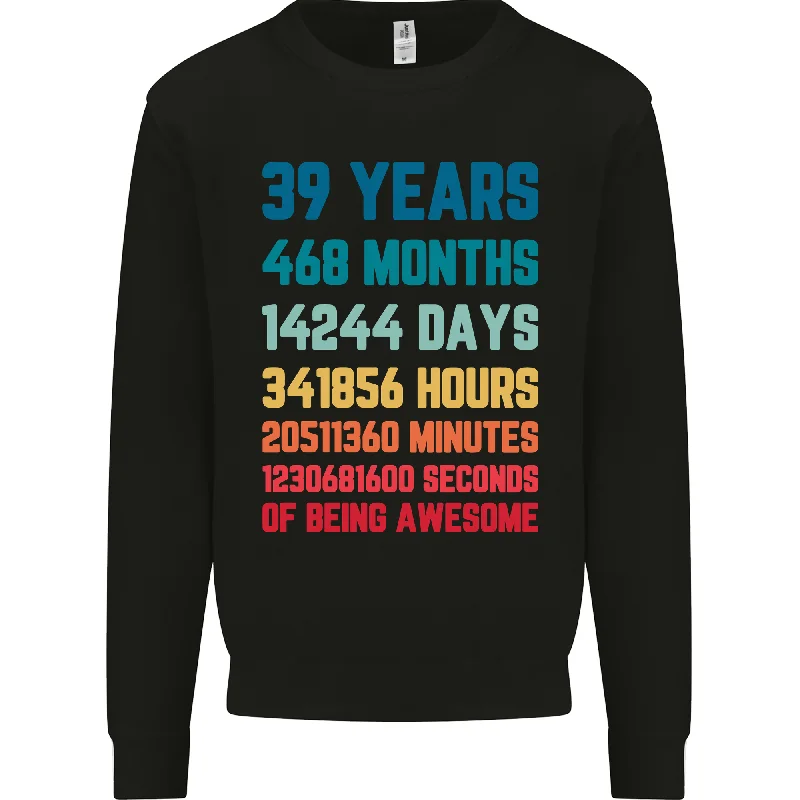 high-end athletic hoodie39th Birthday 39 Year Old Men's Personalised Sweatshirt Jumper