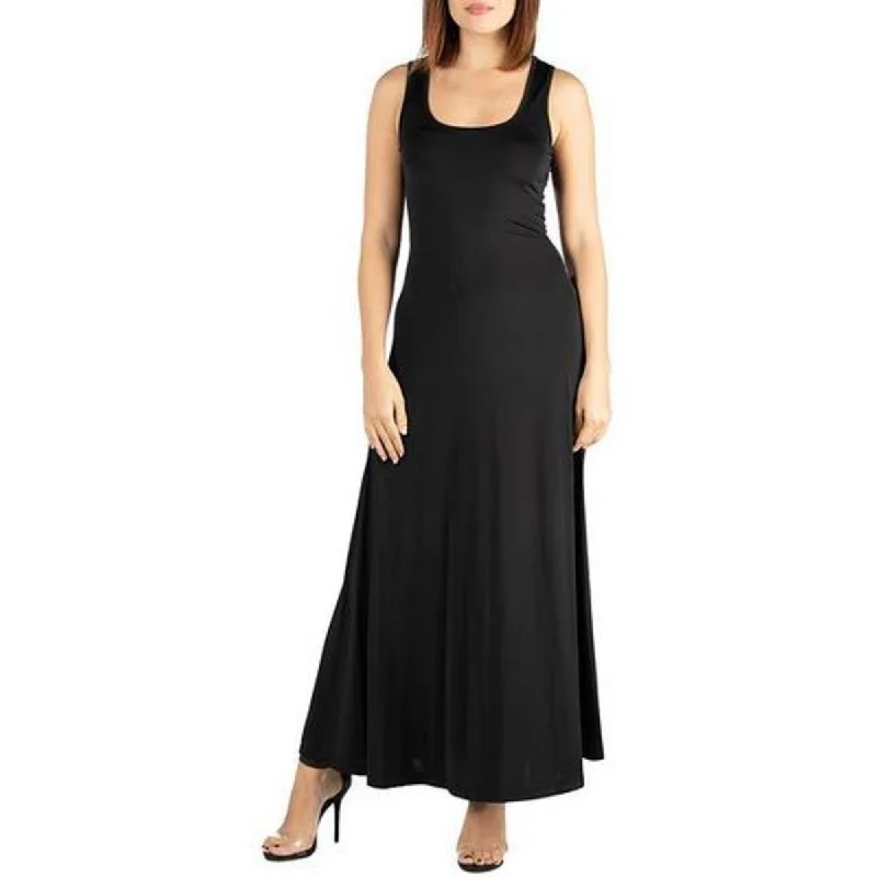 v-neck dress24seven Comfort Apparel Womens Sleeveless Long Maxi Dress