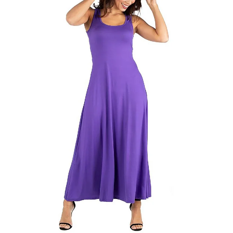 oversized dress24seven Comfort Apparel Womens Knit Sleeveless Maxi Dress