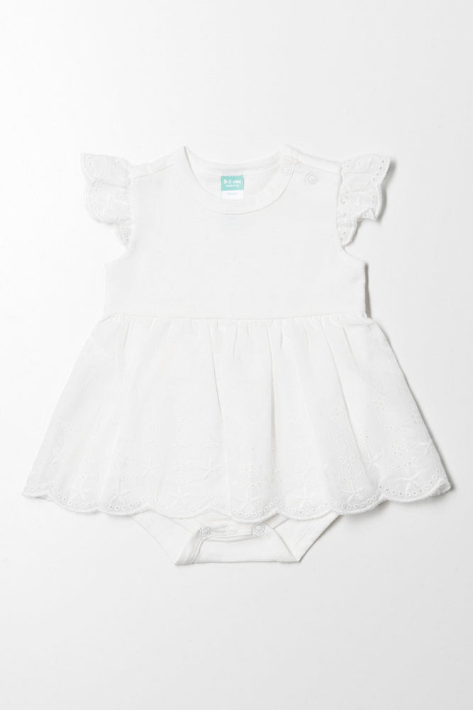 Limited Availability casual dressAnglaise Frill Dress White