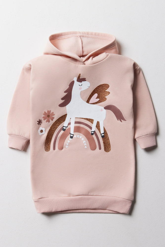 Price Rollback fitted dressHooded Sweat Dress Pink