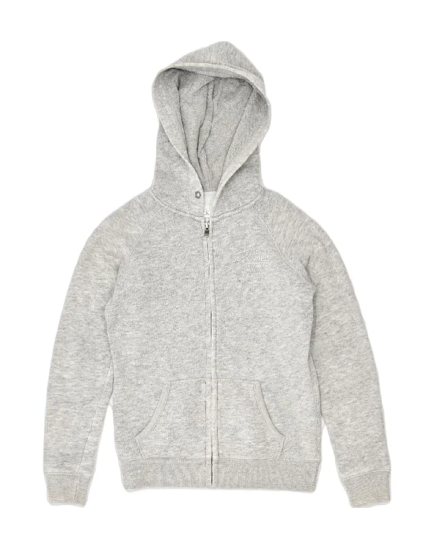 Blowout Deals graphic hoodie with printJACK WILLS Womens Zip Hoodie Sweater UK 8 Small Grey Cotton