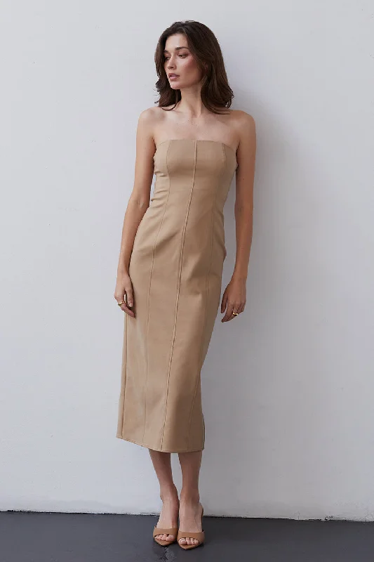 Today’s Deal CRESCENT- GABRIELLA STRETCH WOVEN TUBE MAXI DRESS
