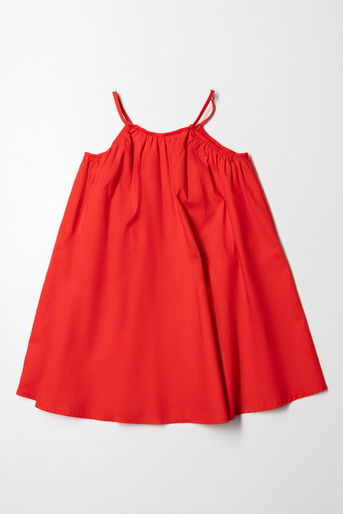 Discount Mania pleated maxi dressHalterneck Tent Dress Red