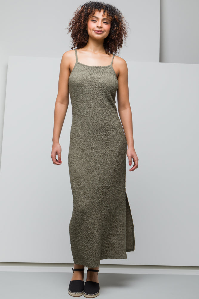 Early Access minimalistic dressStrappy Column Dress Green