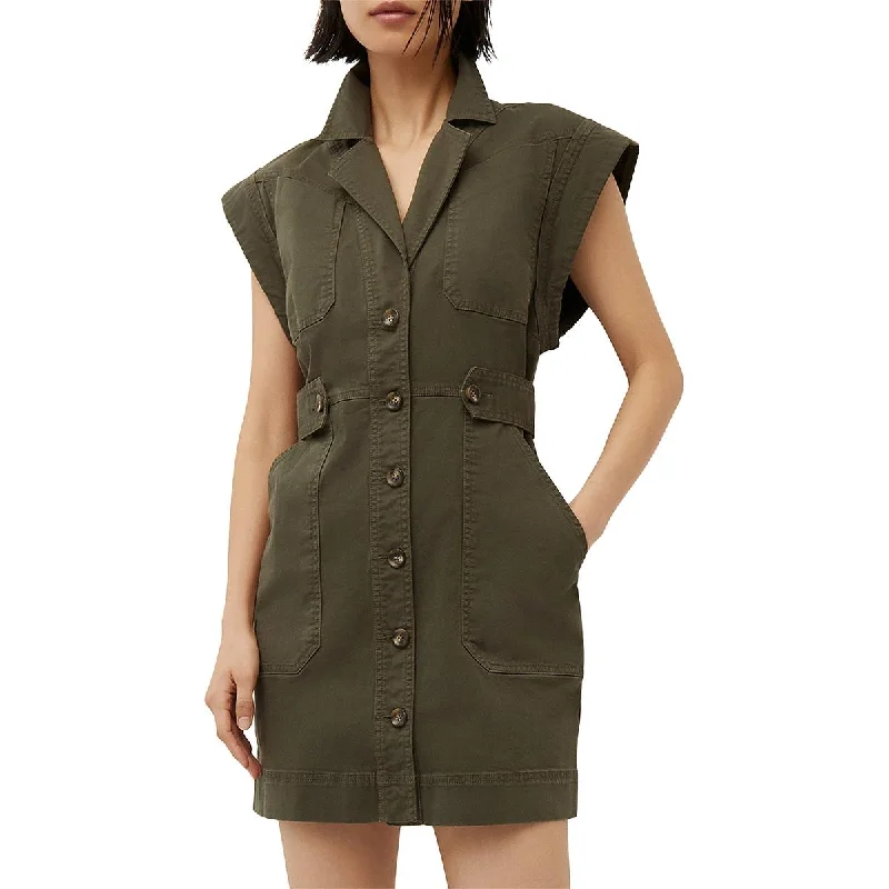 form-fitting dressVeronica Beard Womens Collared Short Shirtdress