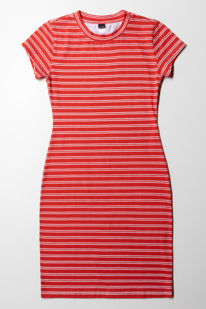 Today’s Deal party dressStripe Bodycon Dress Red