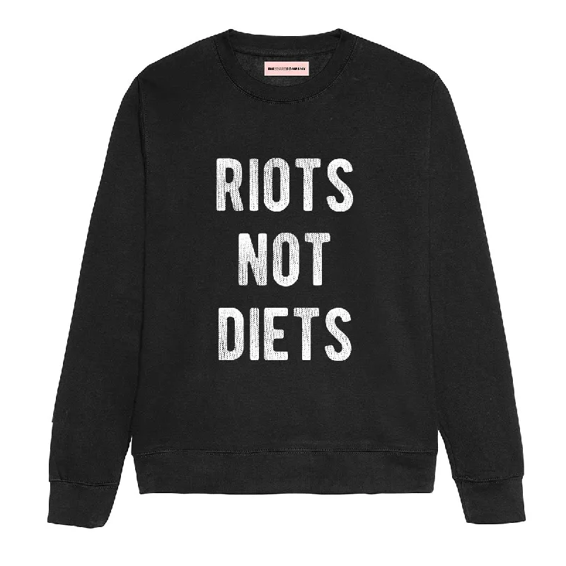 Best Bargains breathable gym hoodieRiots Not Diets Feminist Sweatshirt