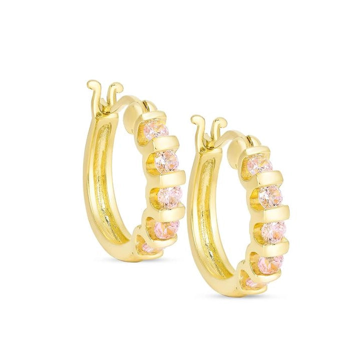 sleeveless dressLily Nily Pink CZ Hoop Earrings