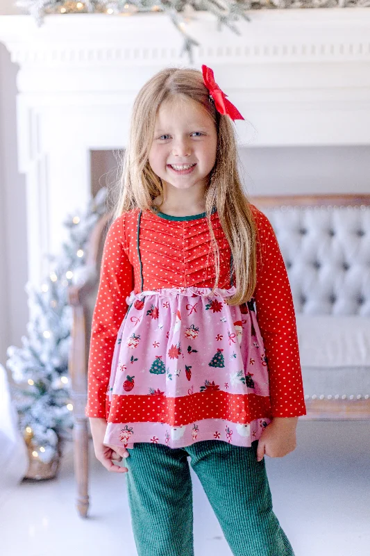 YEAR-End Sale one-shoulder dressRosy Cheeks & Jingles Tunic