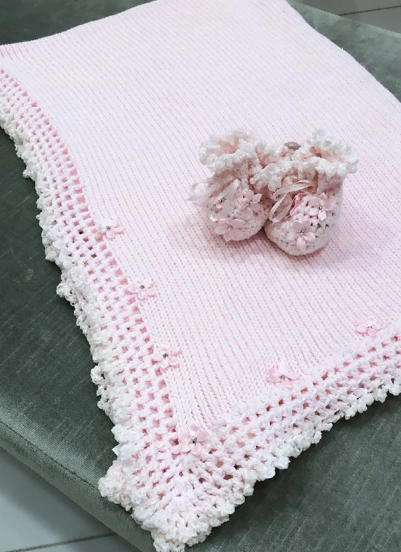 Special Price party-ready dressPink Rosebud Crochet Blanket