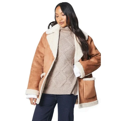 The Best Prices sleek trench coatPrinciples Womens/Ladies Longline Suedette Button Through Jacket