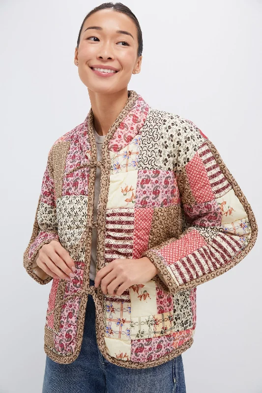 Epic Deals tailored coatMulti Presley Quilted Patchwork Belted Jacket