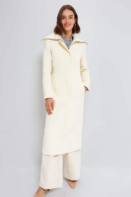 Instant Discount outdoor coatCream Clarice Wool Coat