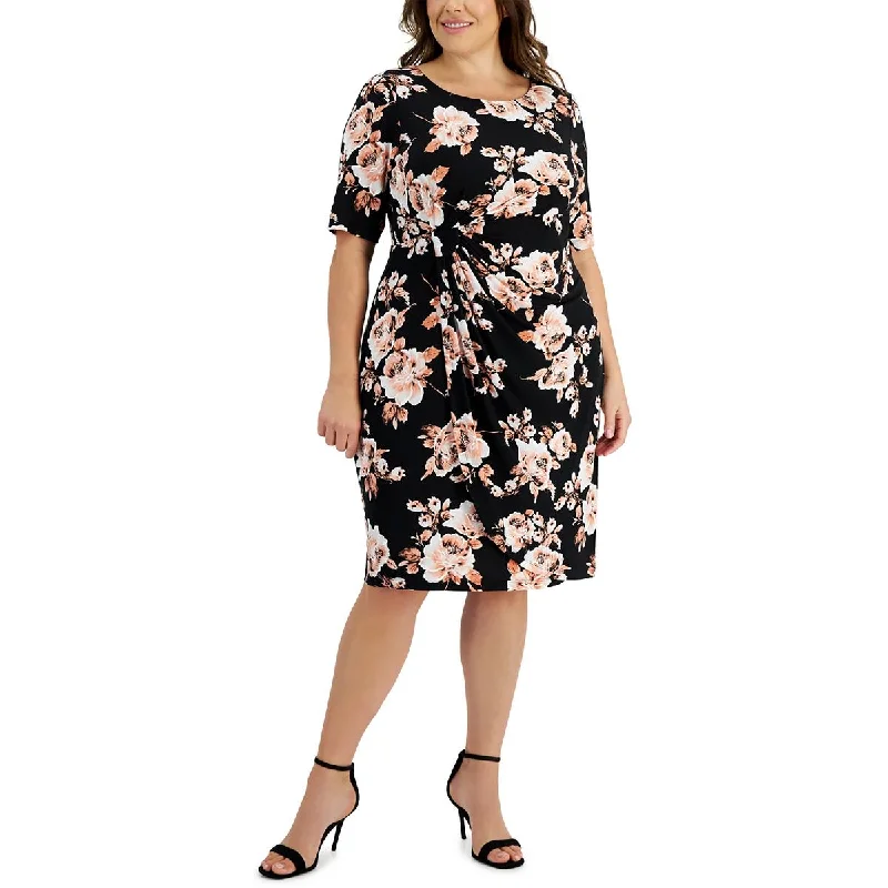 printed dressConnected Apparel Womens Plus Office Knee-Length Sheath Dress