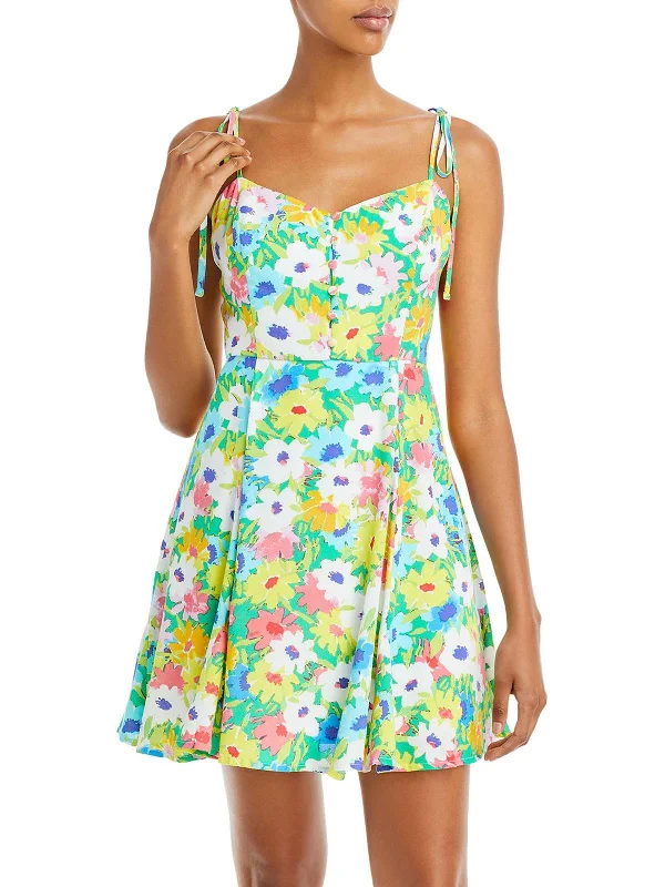 Price Reduction flowy dressRetro Womens Floral Print Mini Mini Dress