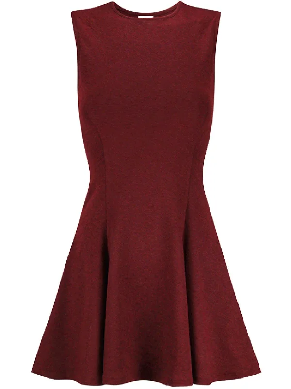 Closeout shift dressWomens Textured Short Fit & Flare Dress