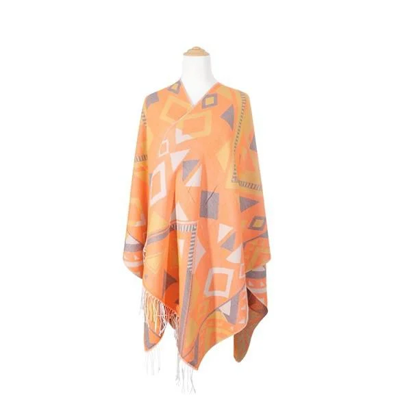 fashionable windbreakerTribal Print Poncho