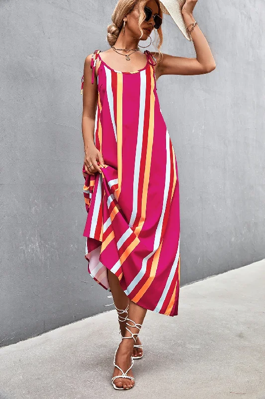 velvet dressStriped Scoop Neck Cami Dress